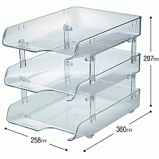 서류받침/투명3단21000 Kapamax #20103